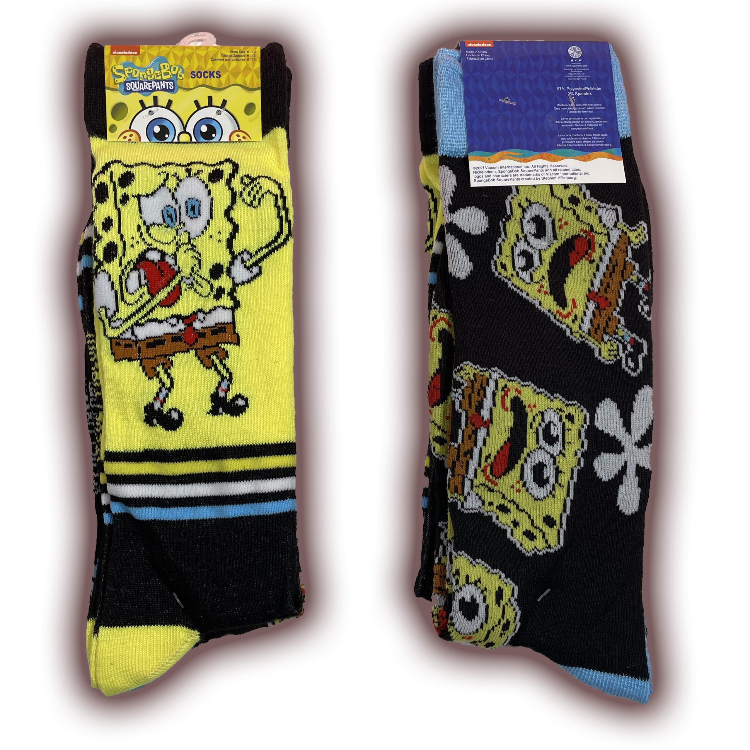 SpongeBob SquarePants Socks – 2 Pairs – MostlySocks.com